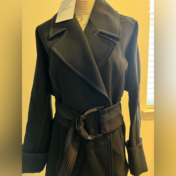 DVF Runway oversized Rainbow Belted Trench Coat NWT - Picture 8 of 12